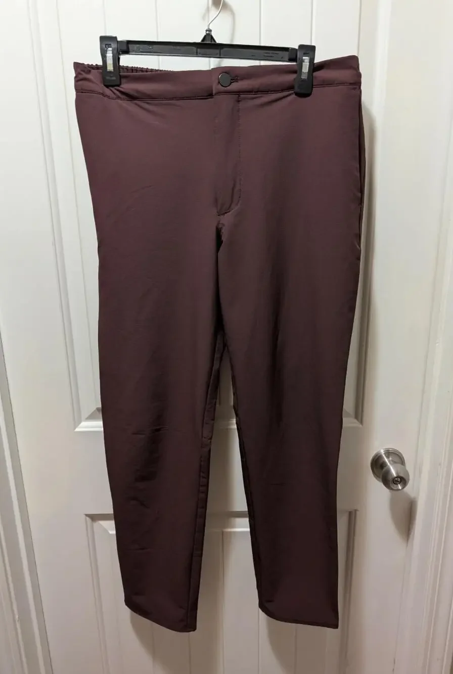 Banana Republic Men's 32x32 Performance Slim Tapered Pants Burgundy